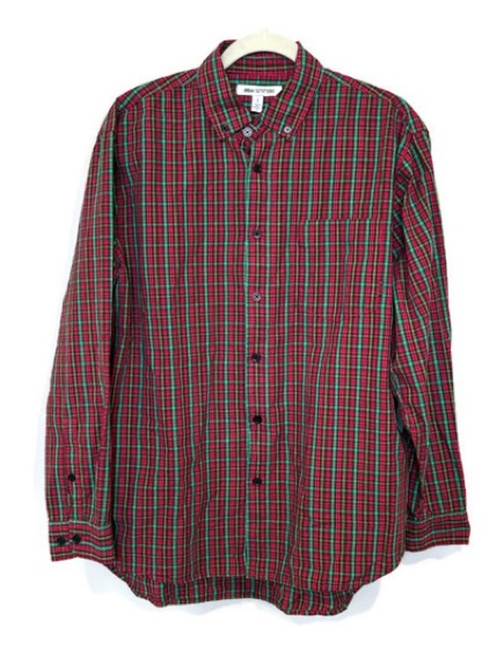 Urban Outfitters New Cotton Red and Green Plaid Button-Down Shirt Men's Small